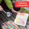 100 Colors Watercolor Paint Set, Including Metallic, Macarons, Fluorescent Colors, Water Brush Pen, Portable Palette